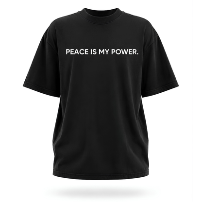 A nubian black oversized short-sleeve crewneck t-shirt with the phrase &