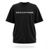 A nubian black oversized short-sleeve crewneck t-shirt with the phrase &