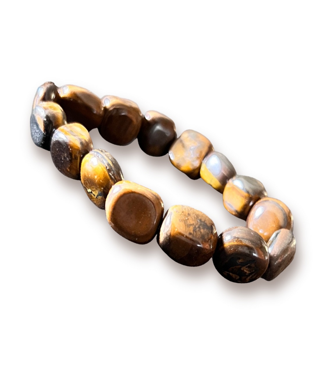 Stretch bracelet made of polished tiger&